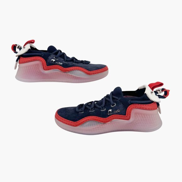 Christian Louboutin Arpoador Navy Drawstring Sock Sneakers Size 37 US 7 Women's - Picture 8 of 15